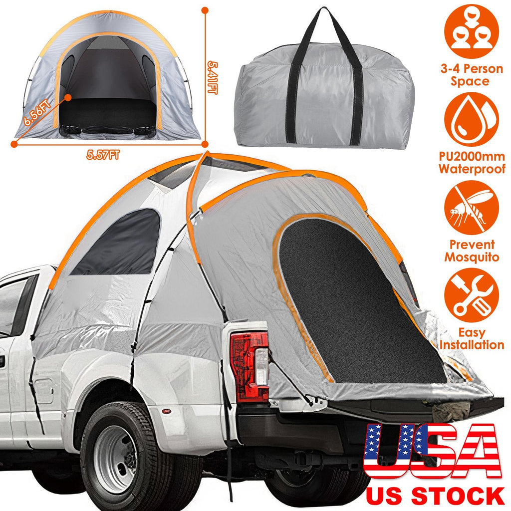 LakeForest Pickup Truck Bed Tent with Rainfly — 5.41–6.56 ft