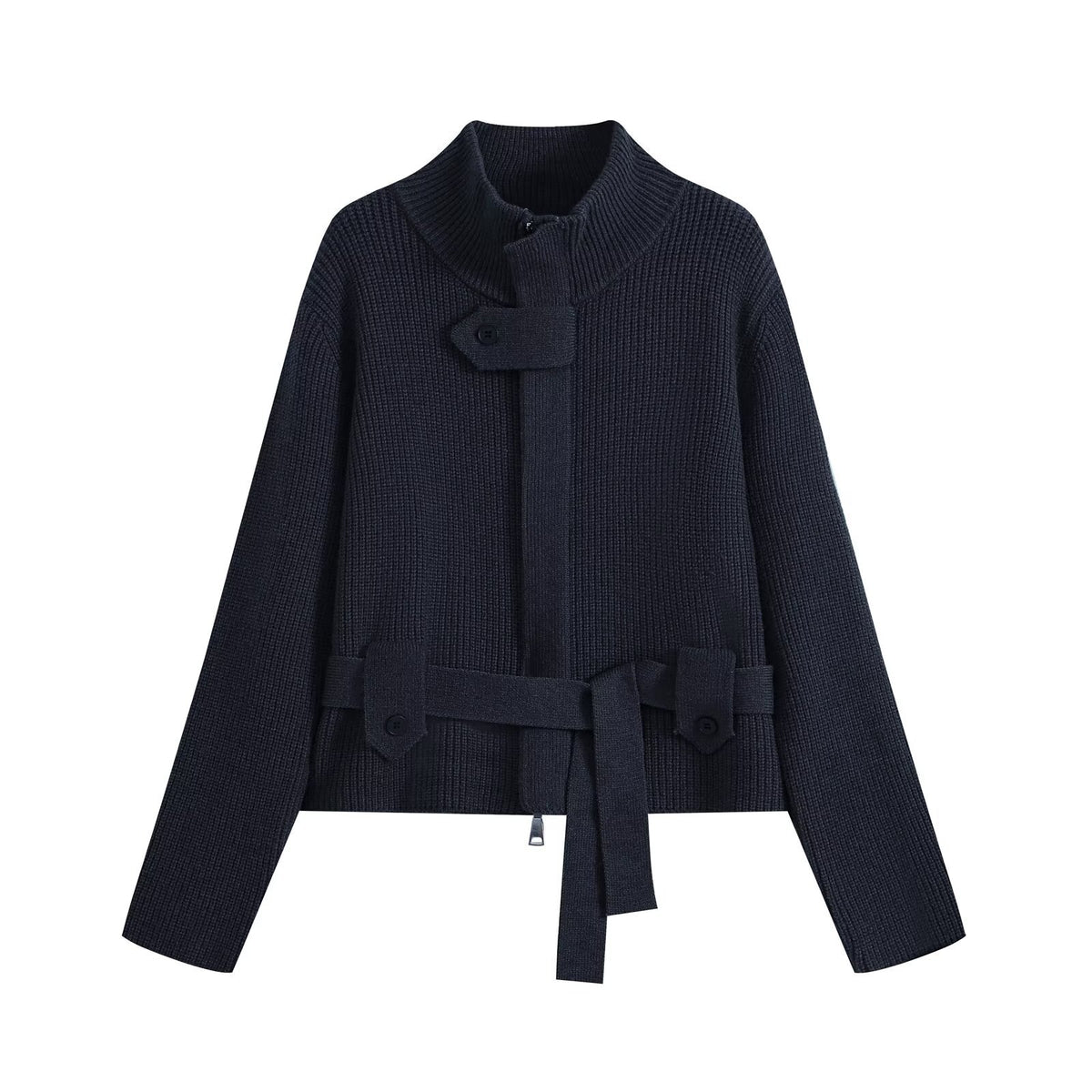 Women's Fitted-Waist Knit Zip Jacket