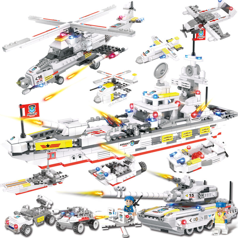 Military Aircraft Carrier Building Block Set