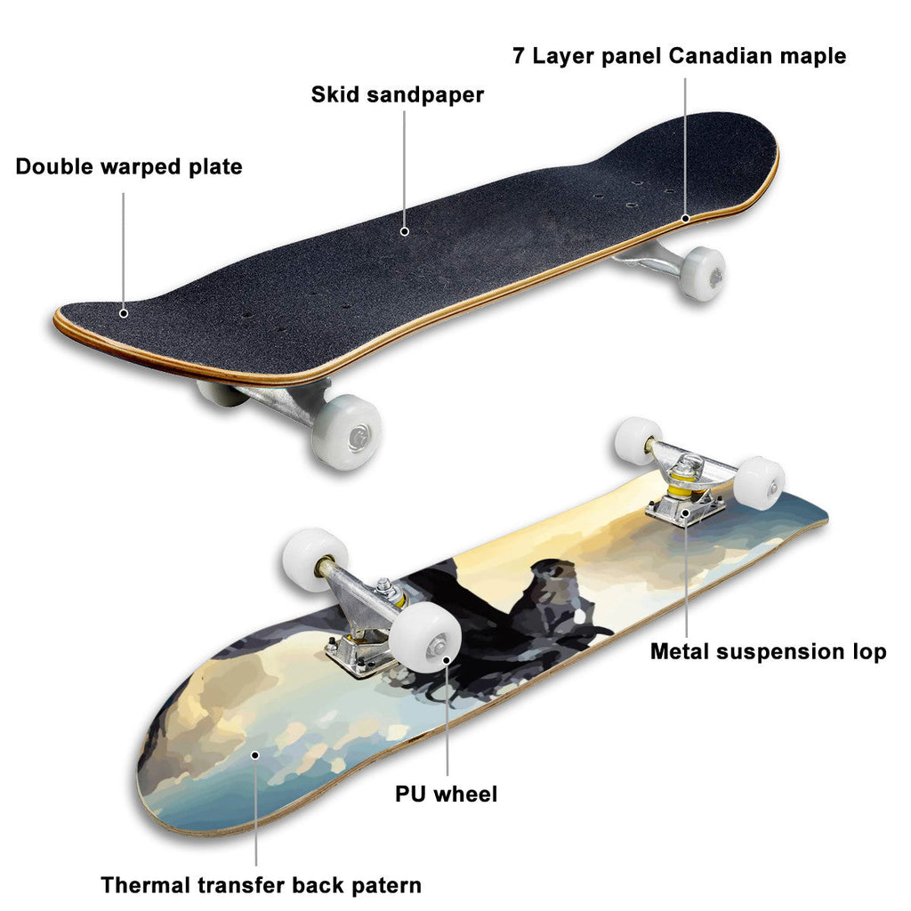 Wild Black Horse Complete Skateboard – Made in USA