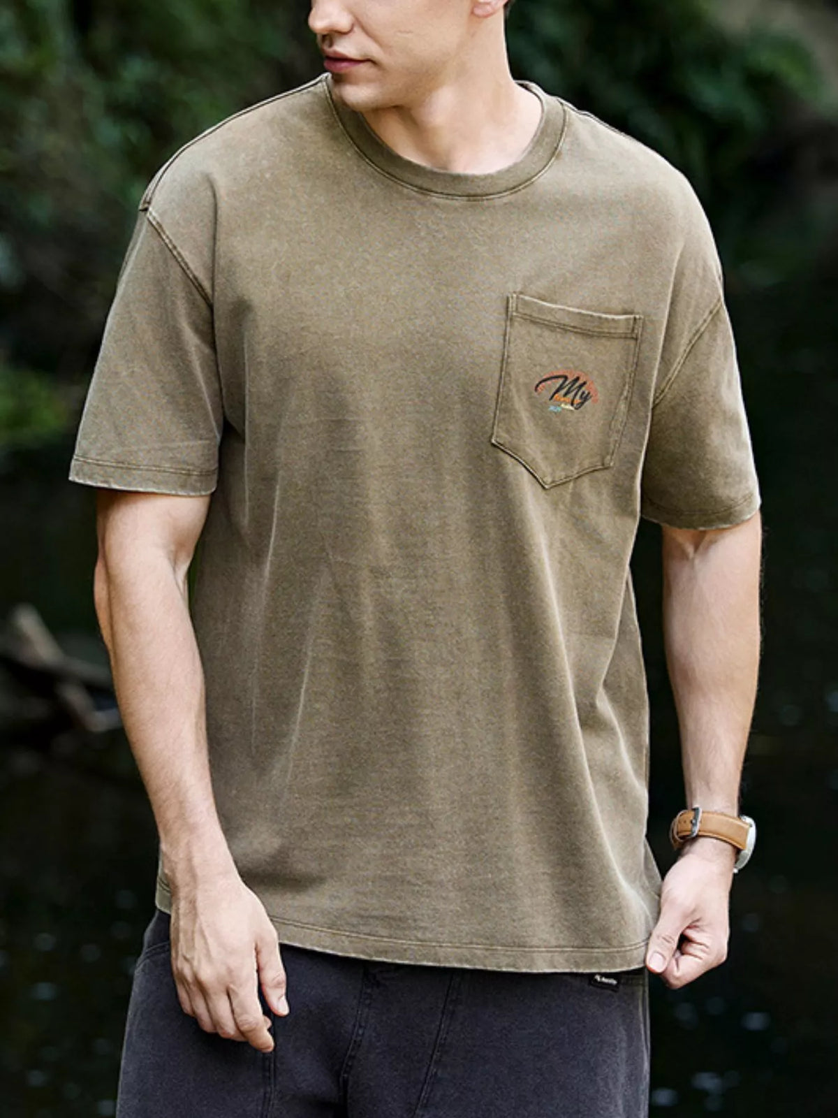 Men's Plus Size Fishing Graphic T-Shirt