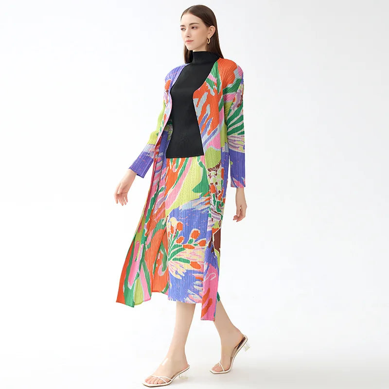 Women's Plus Size Graffiti-Print Pleated Peplum Dress