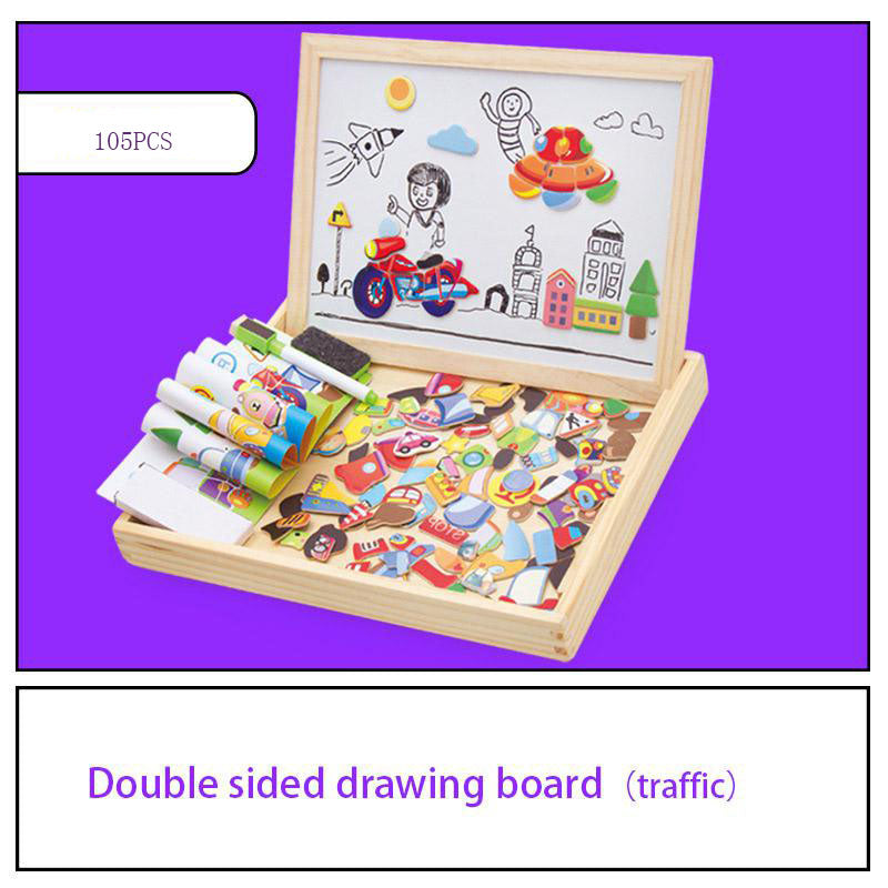Magnetic Animal Puzzle & Drawing Board