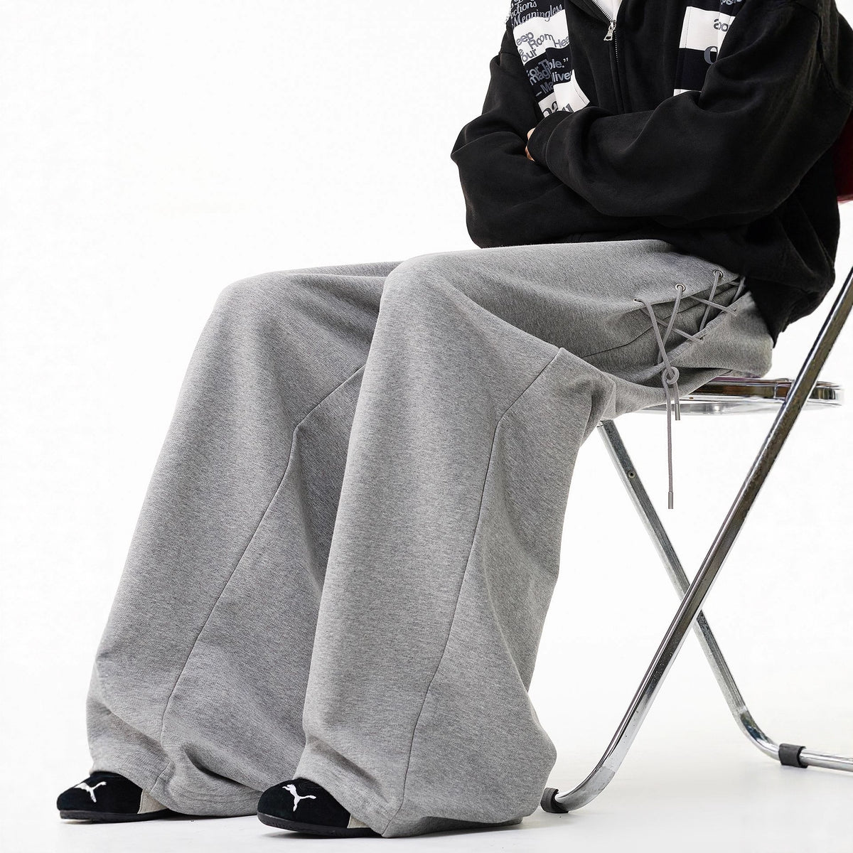 Plus Size Unisex Wide-Leg Jogger Pants