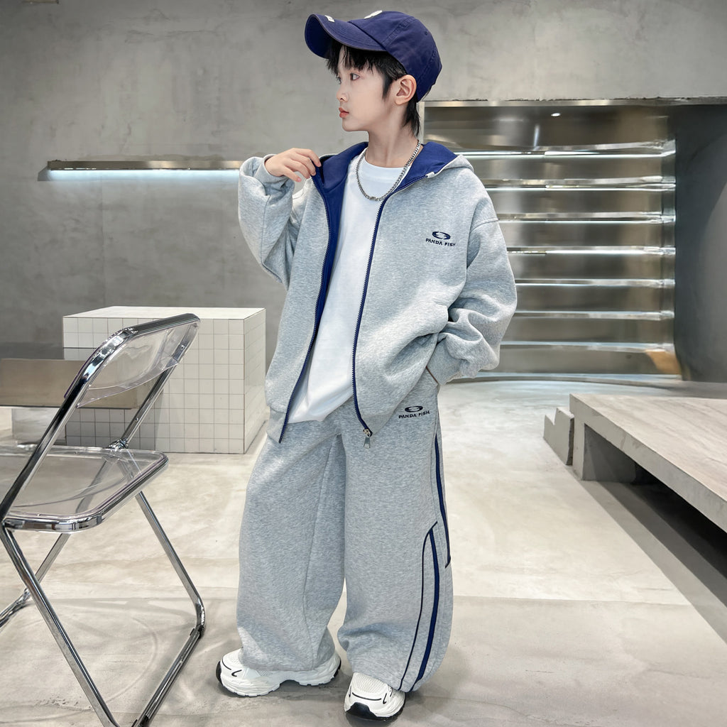 Boys’ Hooded Zip-Up Jacket