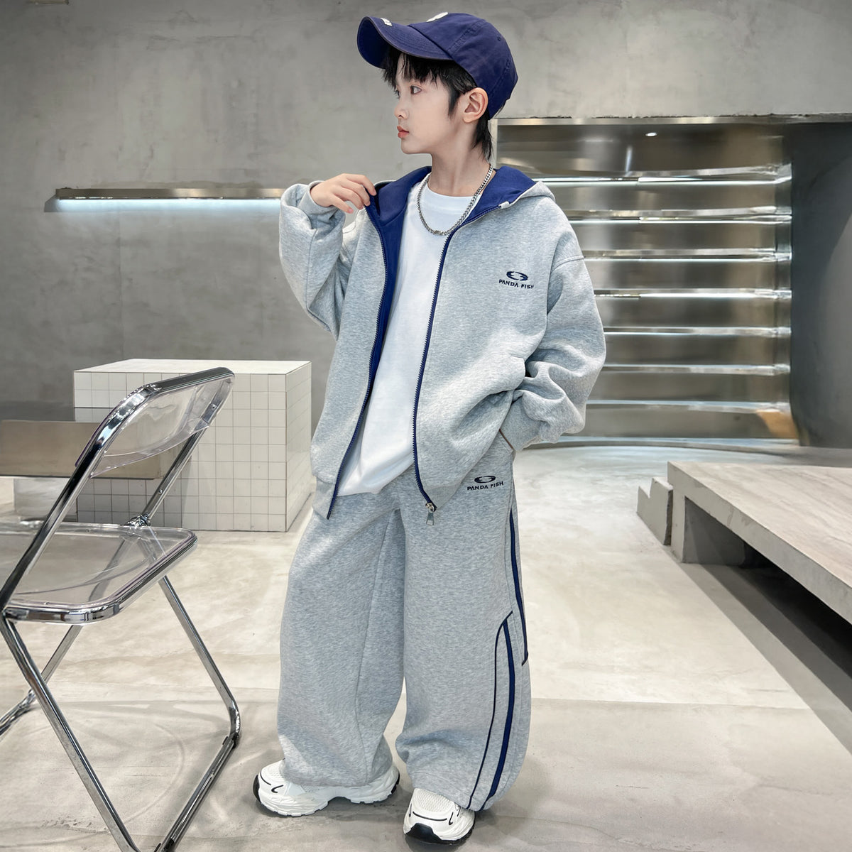 Boys’ Hooded Zip-Up Jacket