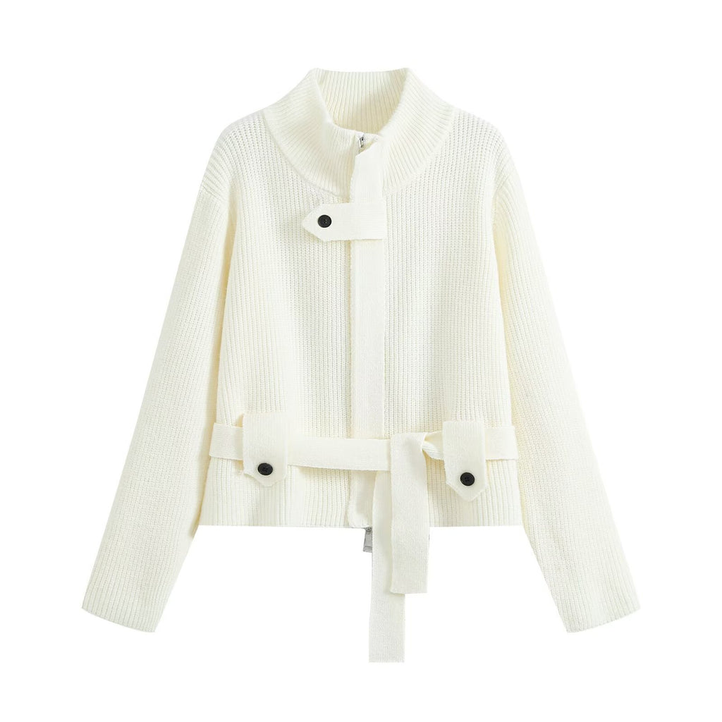 Women's Fitted-Waist Knit Zip Jacket