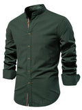 Men's Plus Size Embroidered Button-Down Shirt