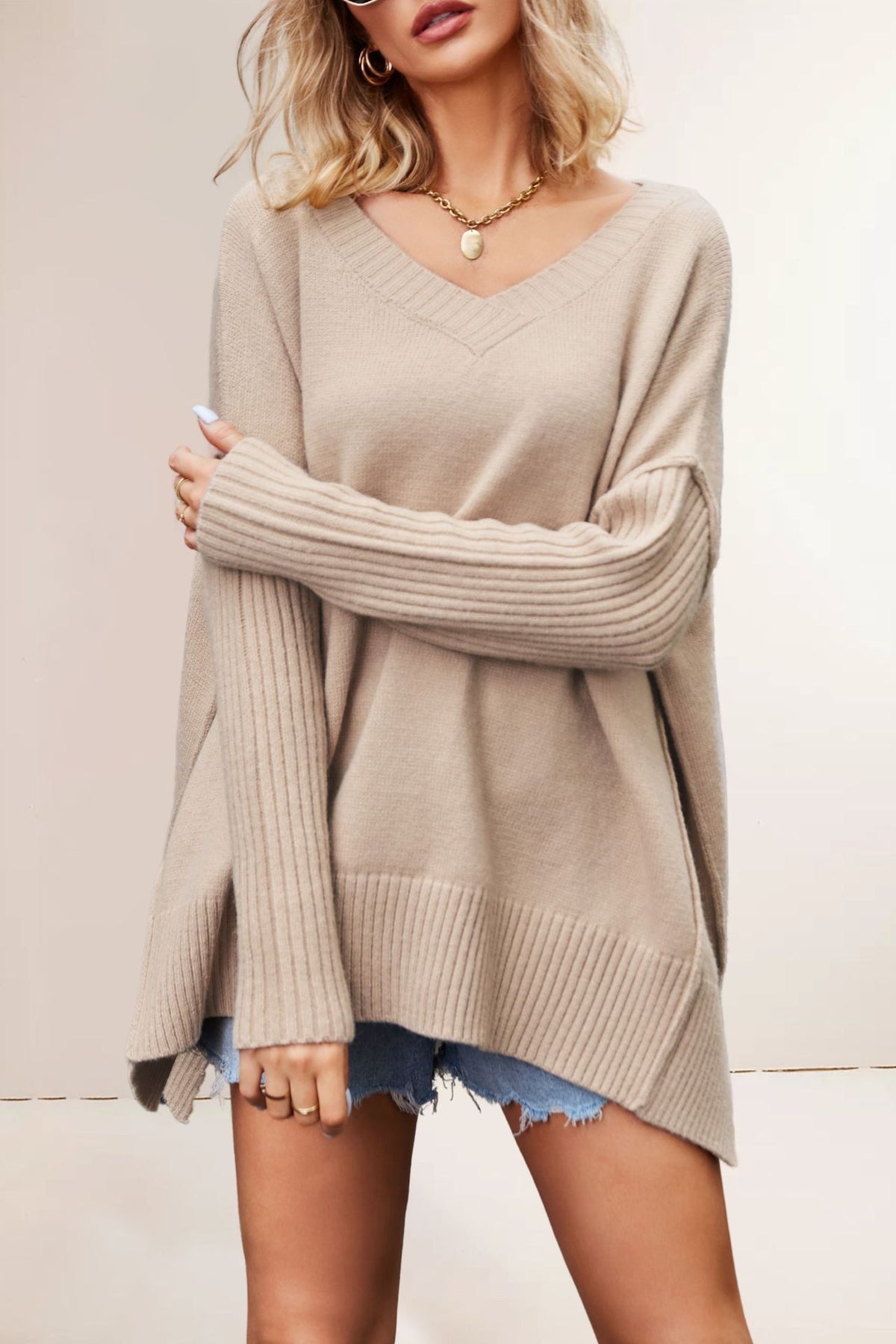 V-Neck Knit Pullover