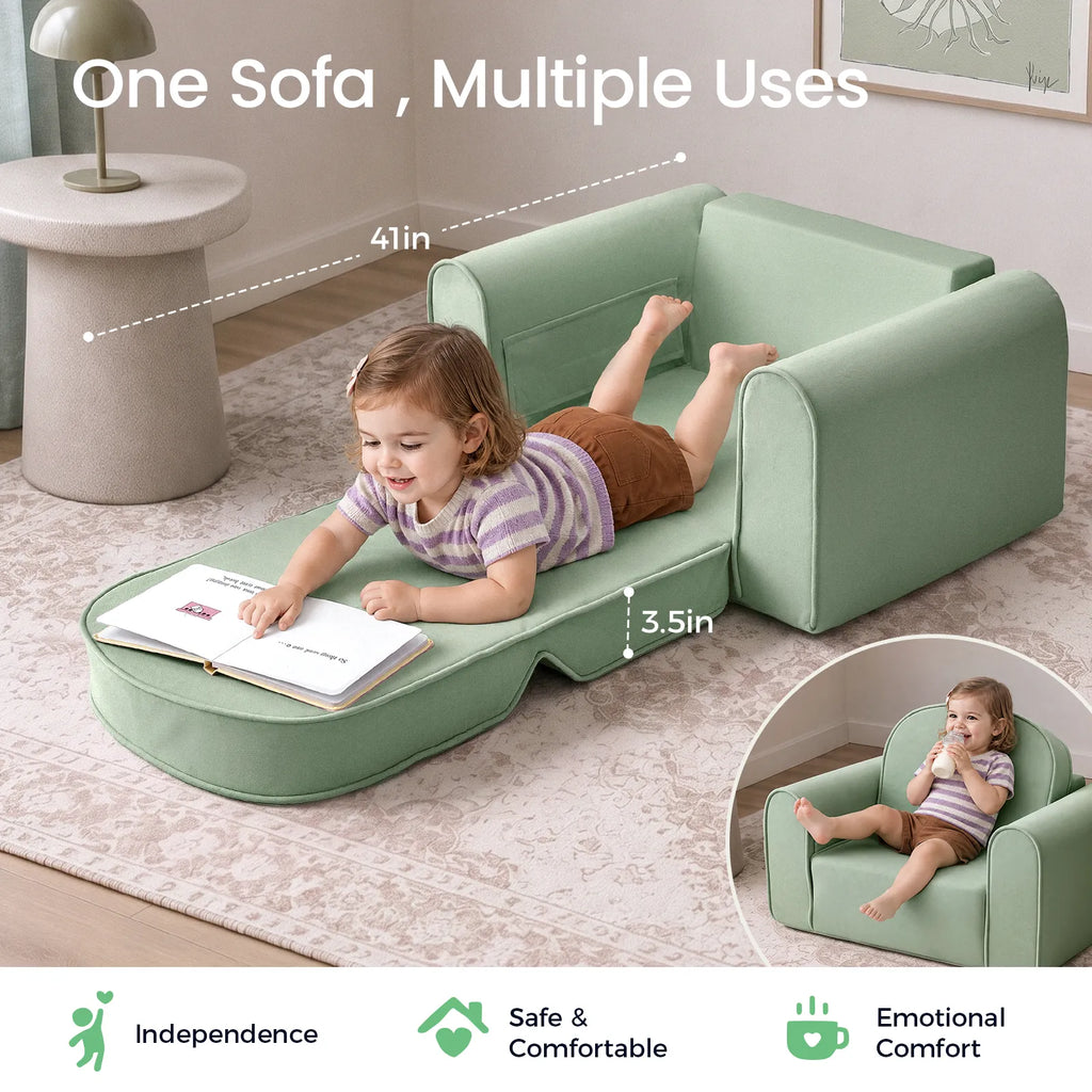 Tiny Land GentleSnug Kids' Convertible Sofa & Lounger