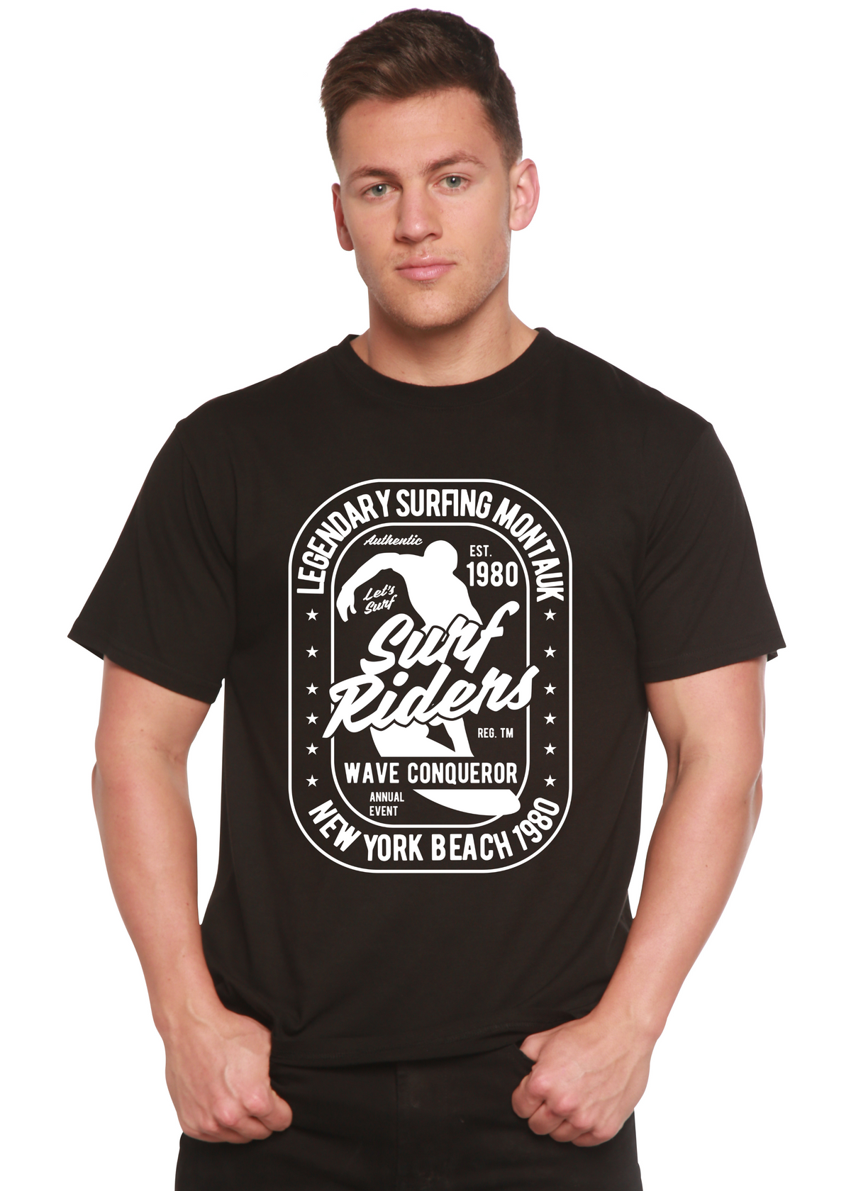 Men's Surf Rider Bamboo-Blend Graphic T-Shirt