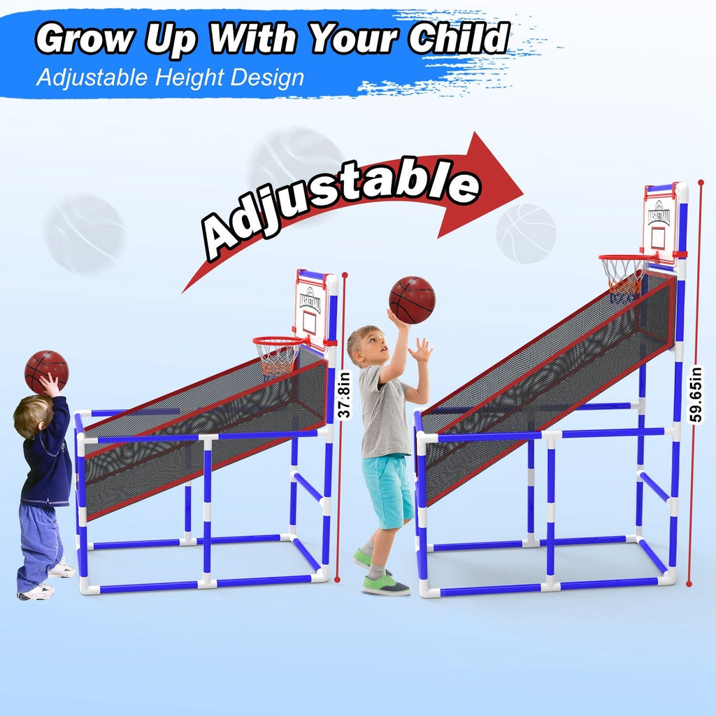 Kids' Adjustable Basketball Arcade Game Set