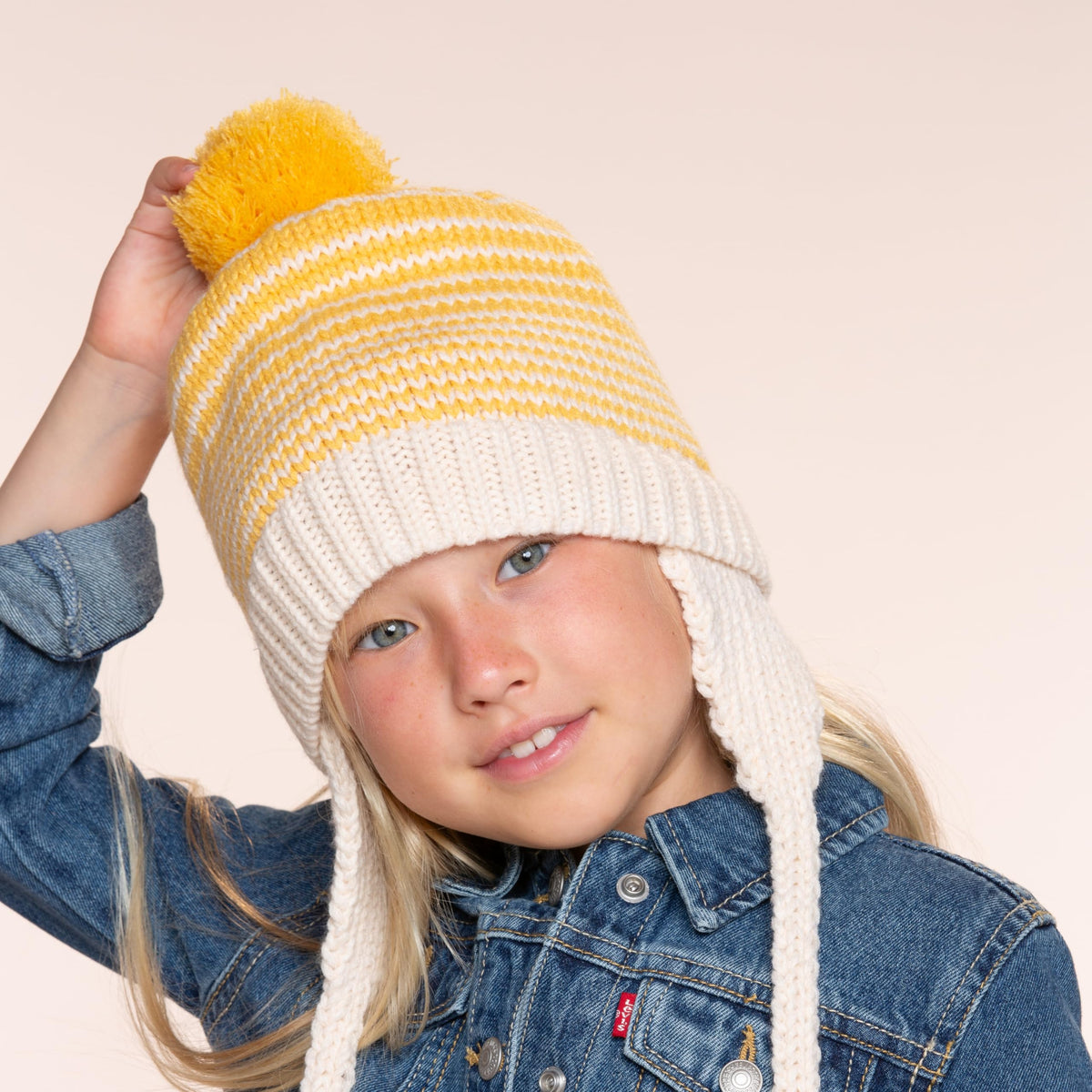 Kids’ Knit Earflap Beanie with Ties, Ages 2–6