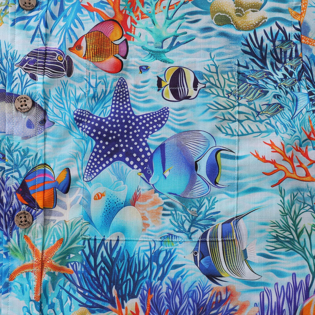 Men's Underwater Wonderland Cotton Hawaiian Shirt