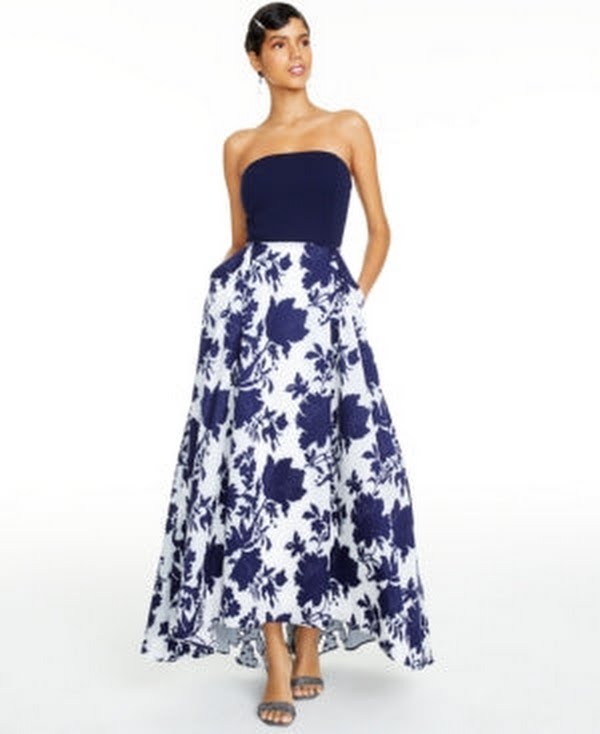 Jump Juniors Floral-Embroidered High-Low Gown – 9/10