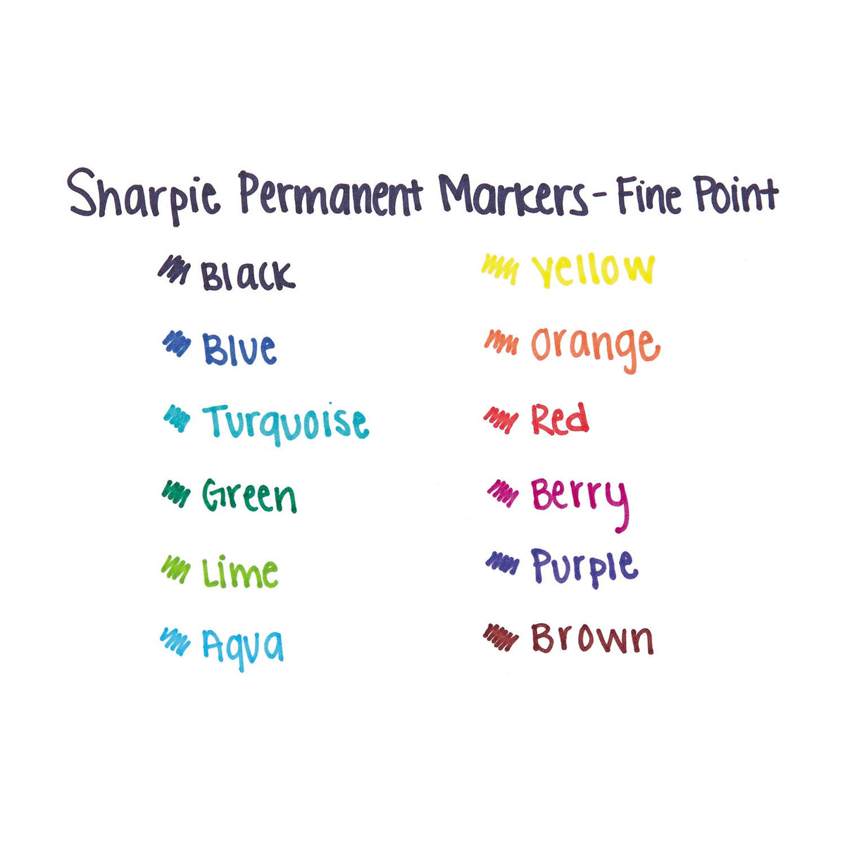 Sharpie Fine-Point Permanent Markers, Set of 12
