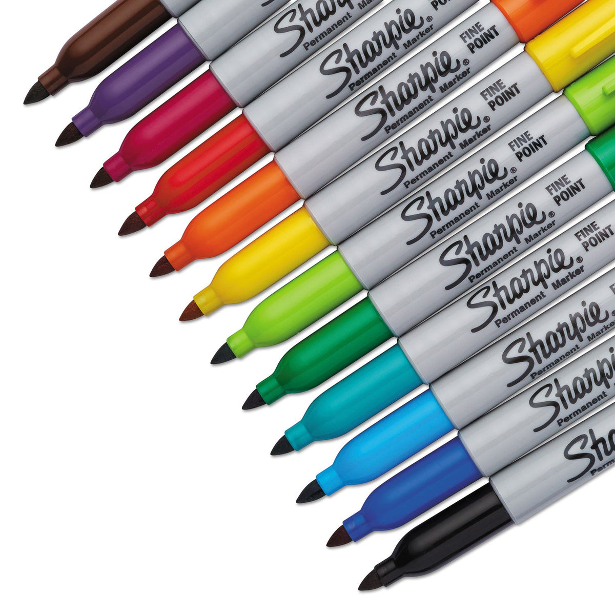 Sharpie Fine-Point Permanent Markers, Set of 12