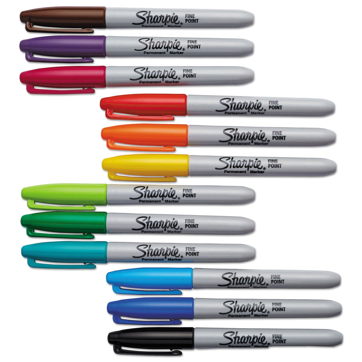 Sharpie Fine-Point Permanent Markers, Set of 12