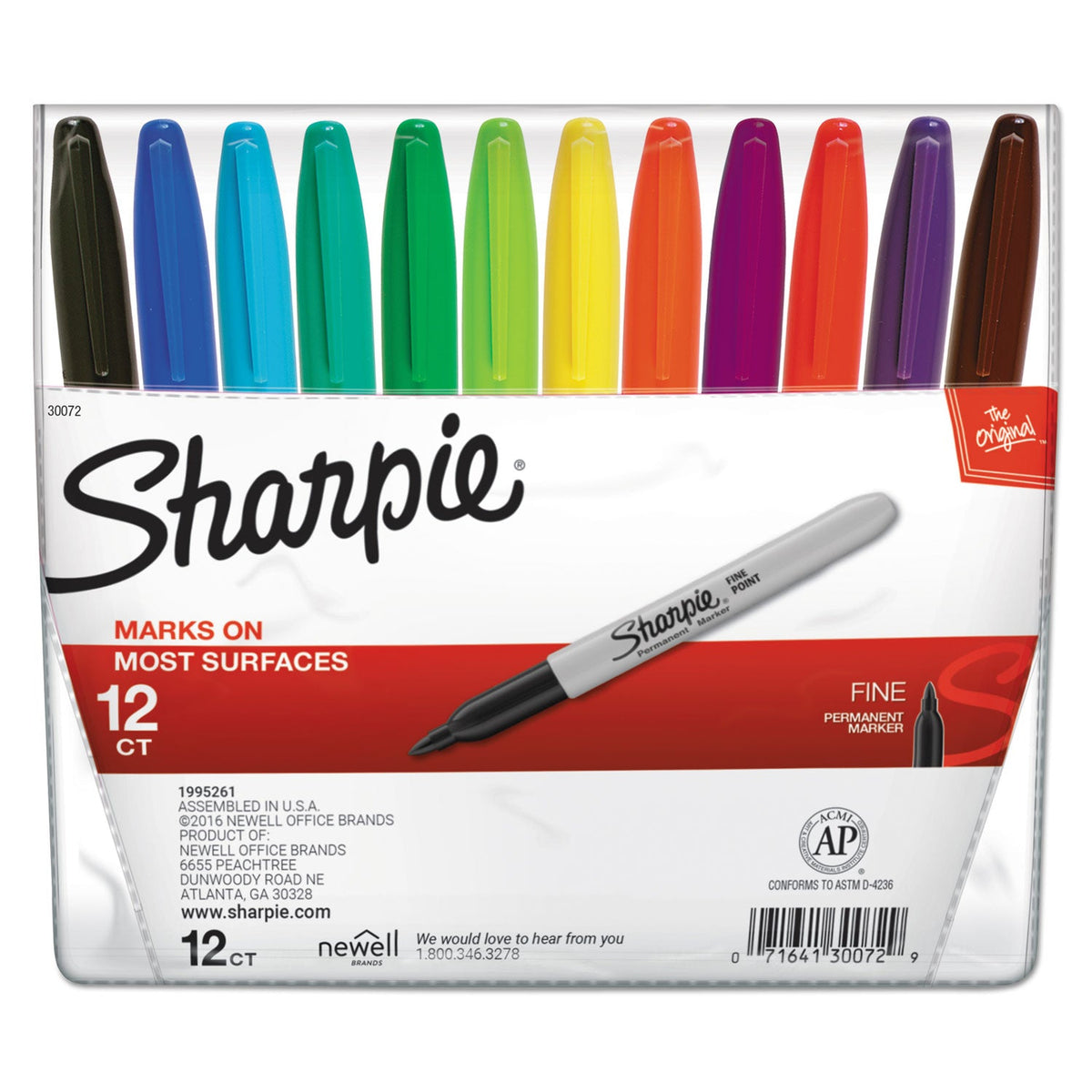Sharpie Fine-Point Permanent Markers, Set of 12