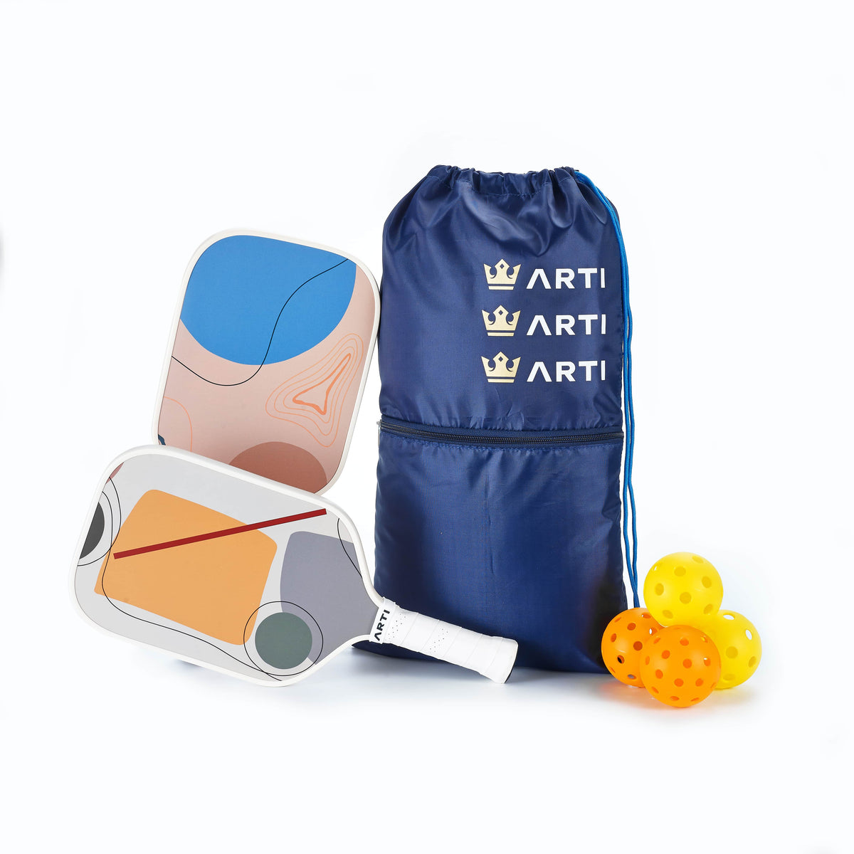 ARTI Horizon Duo Pickleball Set — 2 Paddles, 4 Balls & Carry Bag