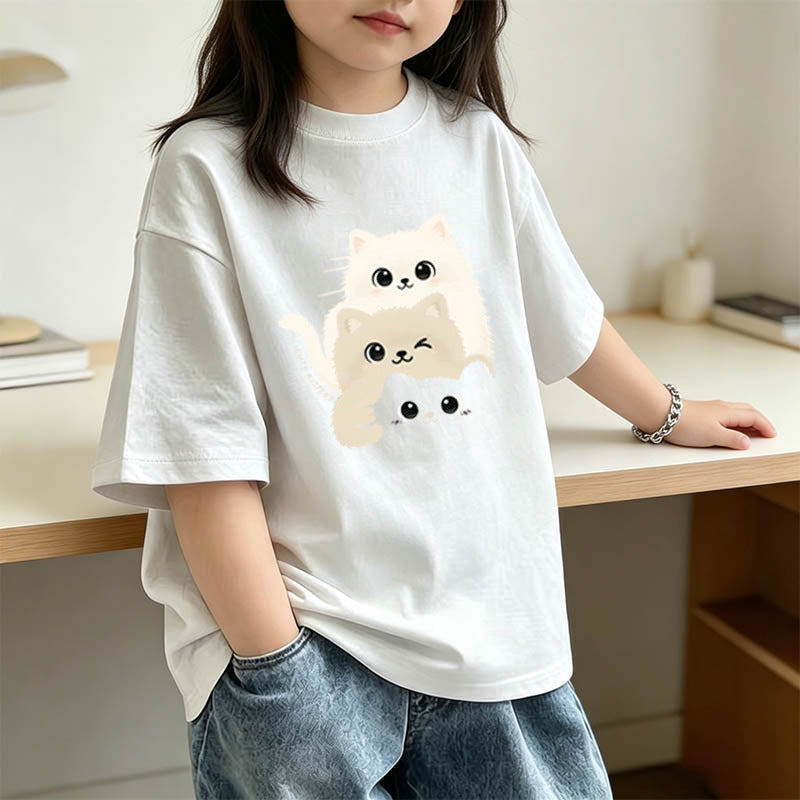 Girls’ Loose-Fit Cartoon-Print T-Shirt
