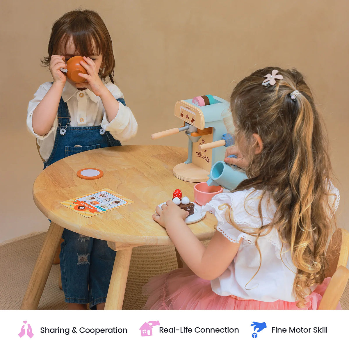 Tiny Land Wooden Play Coffee Maker Set