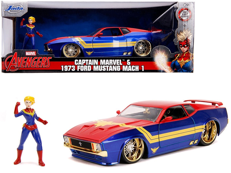 Jada Marvel Captain Marvel & 1973 Mustang – 1:24