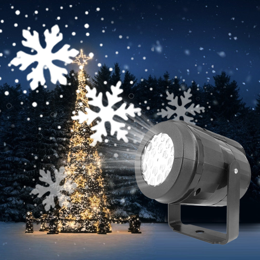 Christmas Party Lights Snowflake Projector Light Led Stage Light Rotating Christmas Pattern