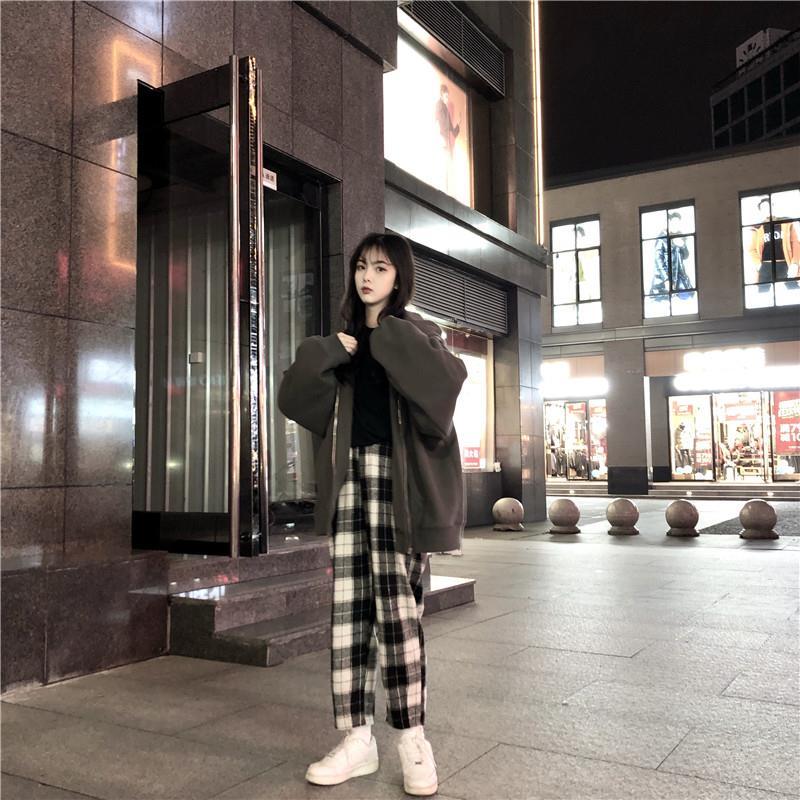 Women's Plus Size Plaid Harem Pants