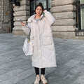 Women's Plus Size Loose Over-Knee Long Cotton Padded Jacket