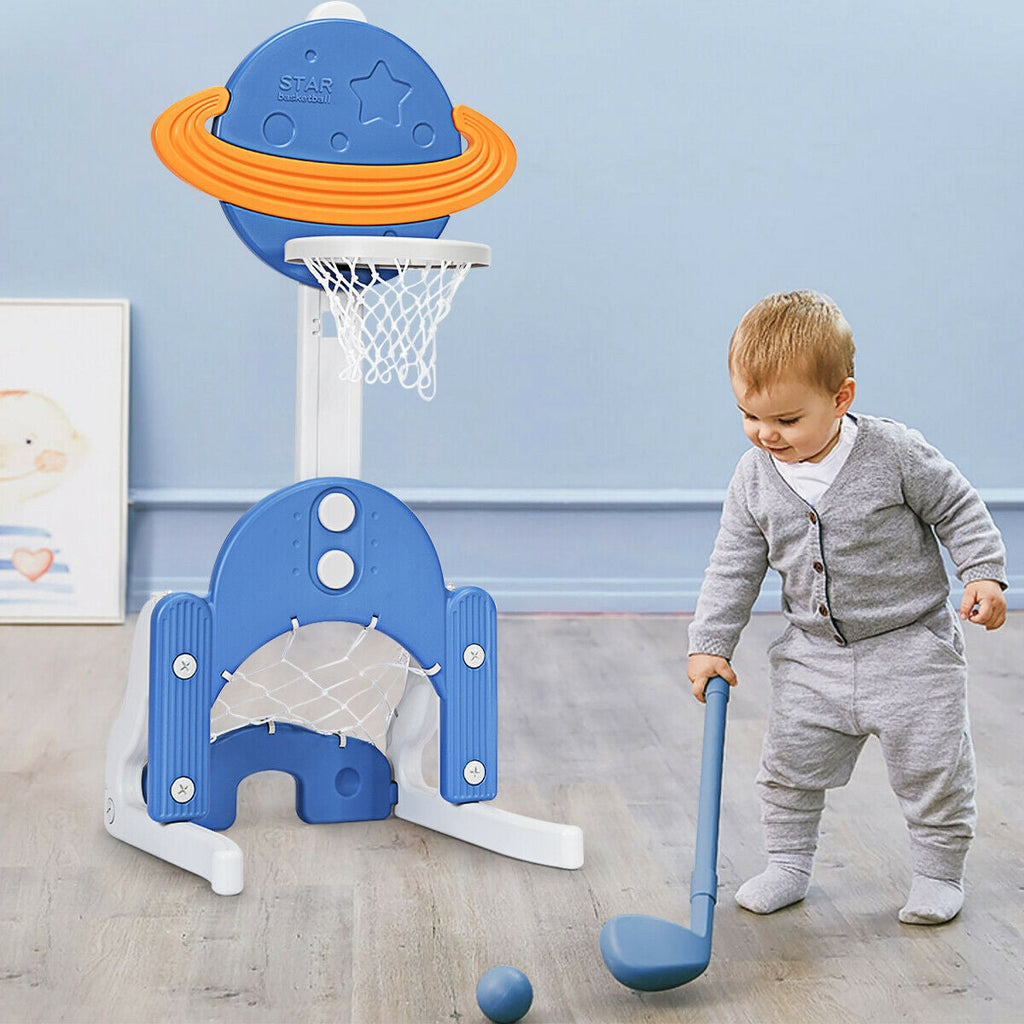 3-in-1 Adjustable Kids' Basketball Hoop Set
