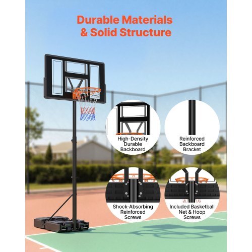 Adjustable Portable Basketball Hoop – 4.4 to 10 Ft