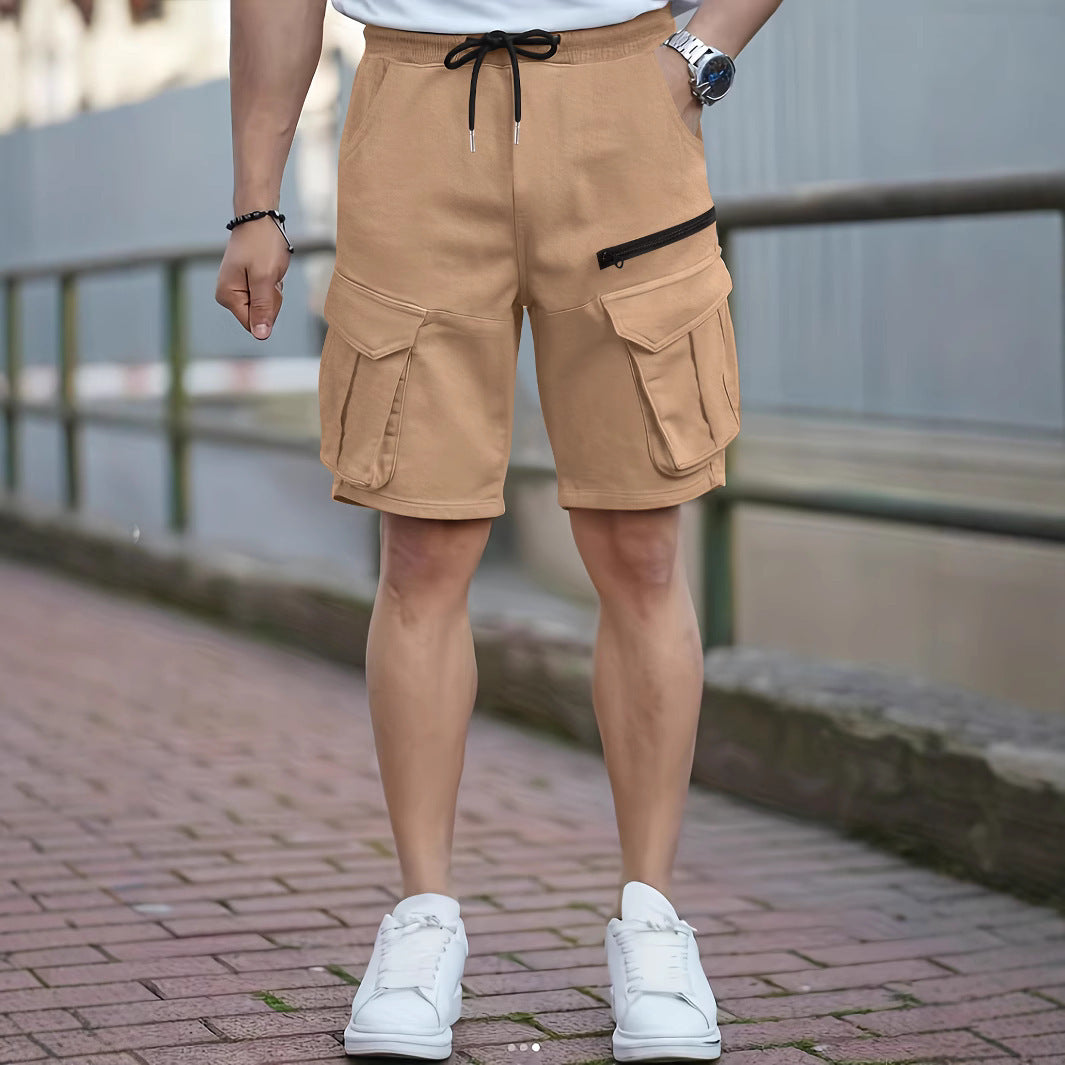 Men's Plus Size Multi-Pocket Casual Shorts
