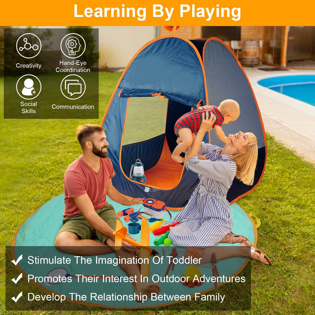 Kids’ Pretend Camping Play Set — 56 Pieces