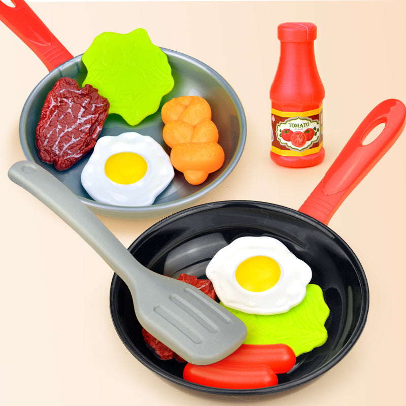 Kids’ Pretend Play Pan, Spatula & Steak Set