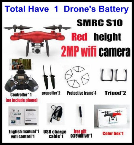 S10 SMRC FPV Quadcopter Drone with 2MP Wi-Fi Camera