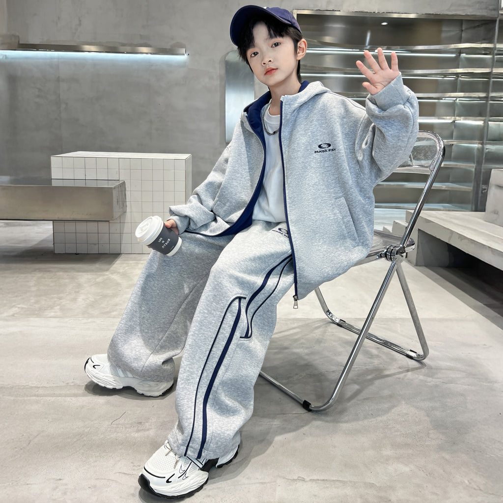 Boys’ Hooded Zip-Up Jacket
