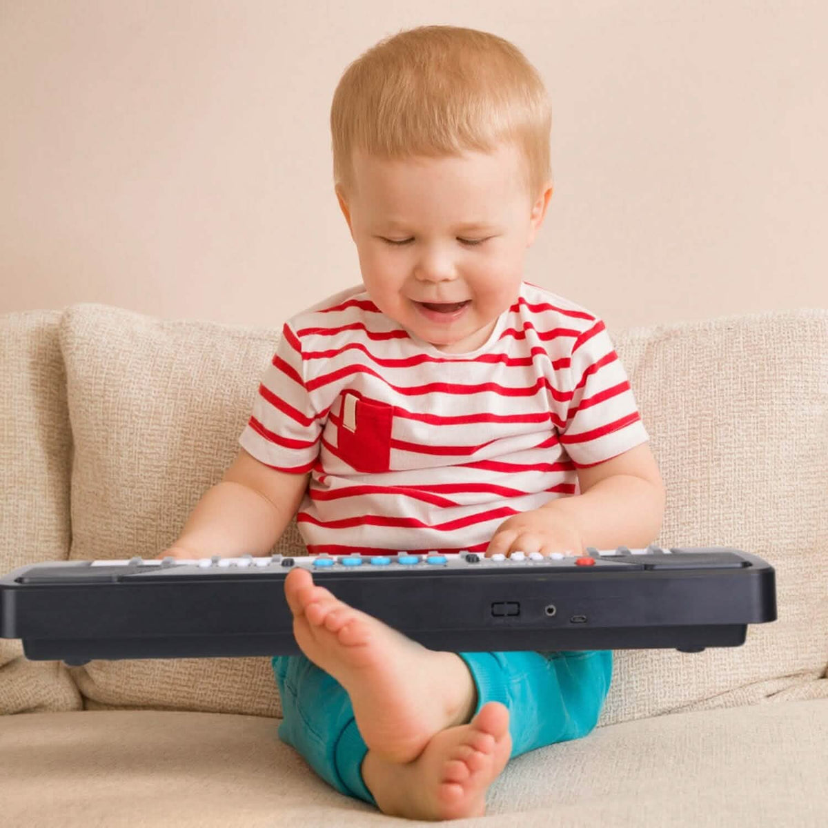 Kids' 37-Key Electronic Piano Keyboard with Microphone