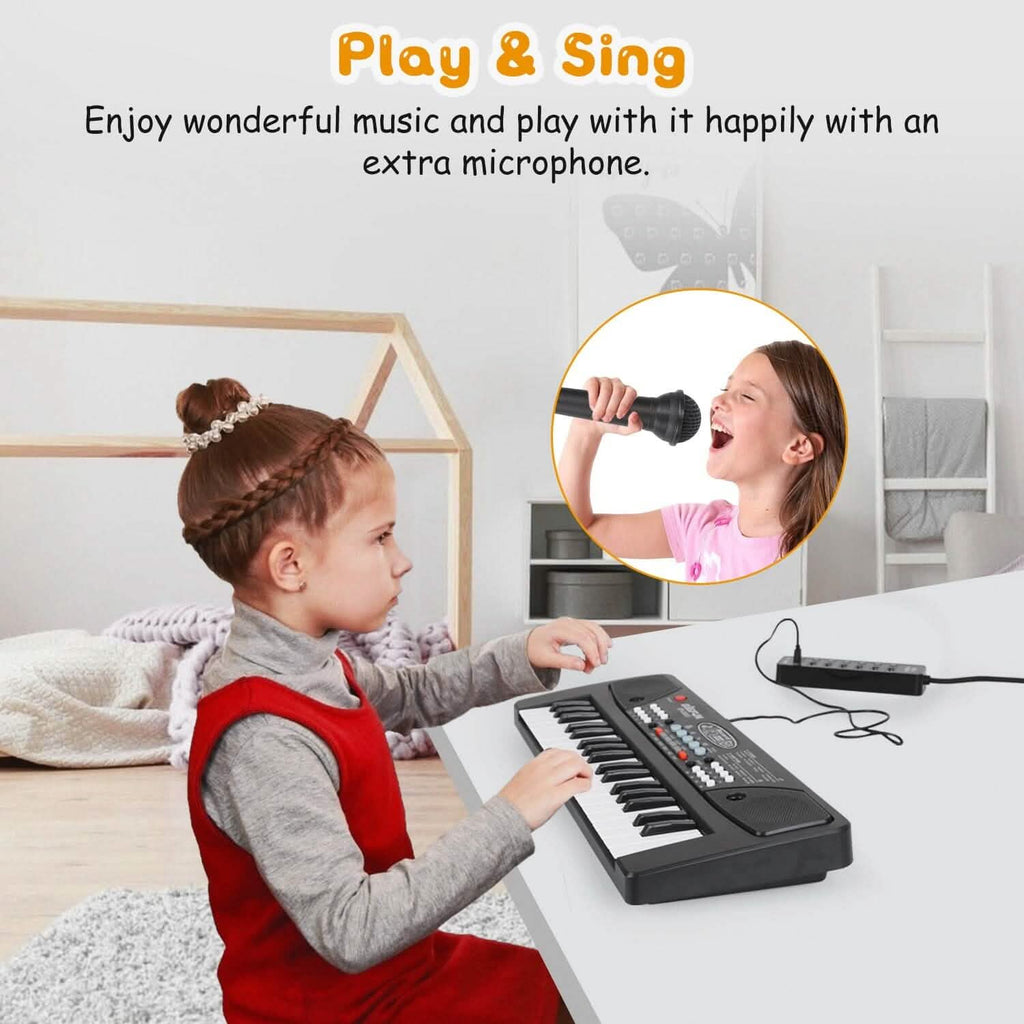Kids' 37-Key Electronic Piano Keyboard with Microphone