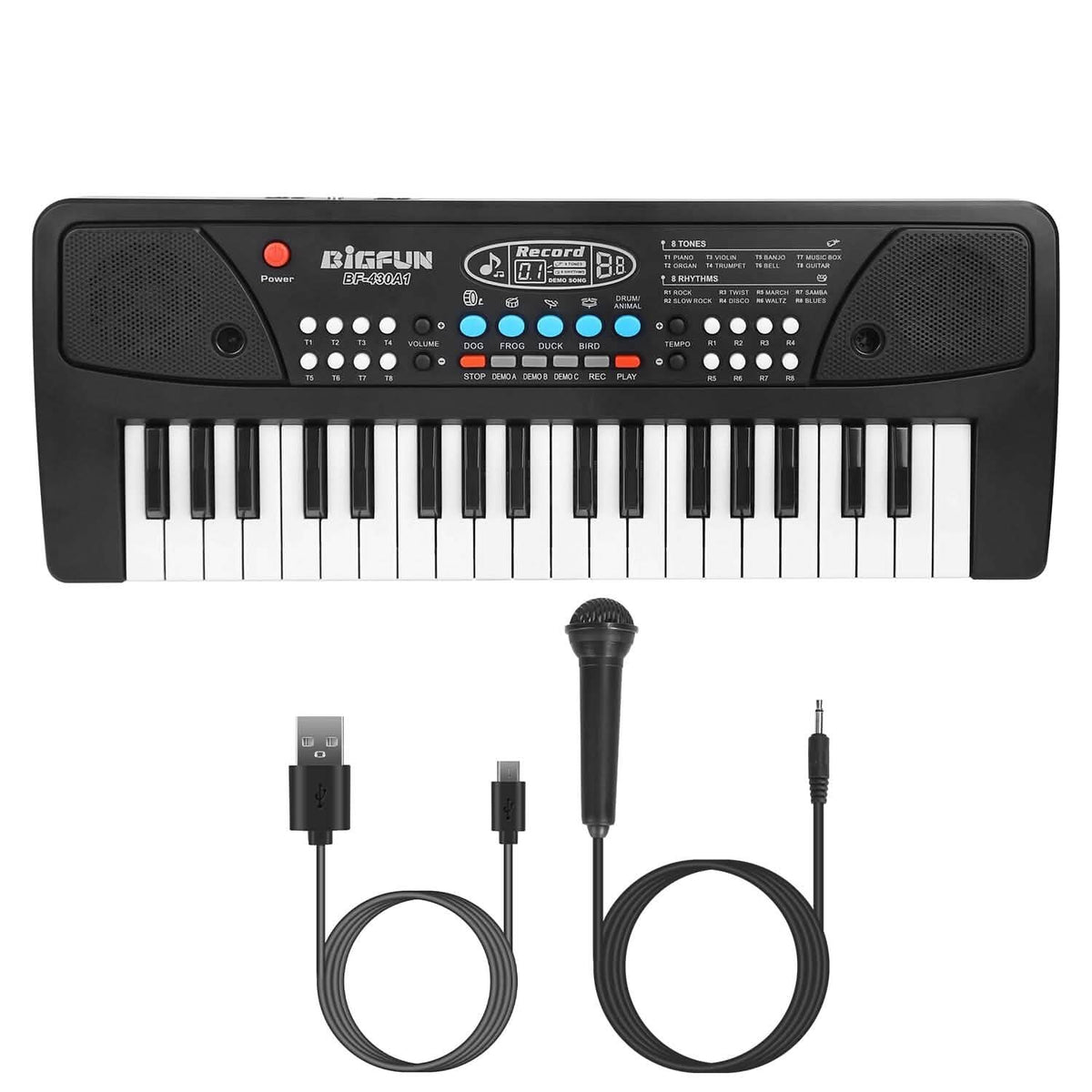Kids' 37-Key Electronic Piano Keyboard with Microphone