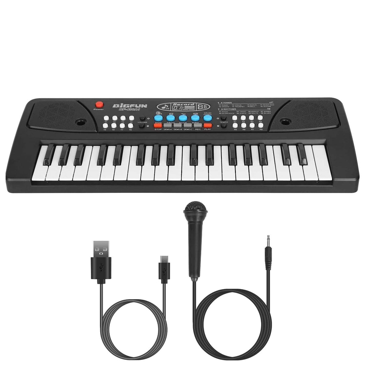 Kids' 37-Key Electronic Piano Keyboard with Microphone