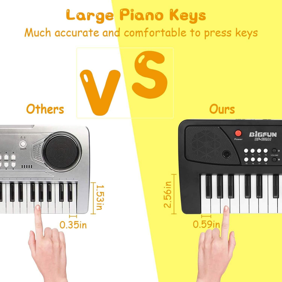 Kids' 37-Key Electronic Piano Keyboard with Microphone