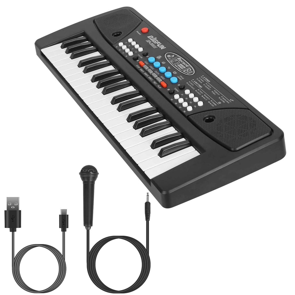 Kids' 37-Key Electronic Piano Keyboard with Microphone