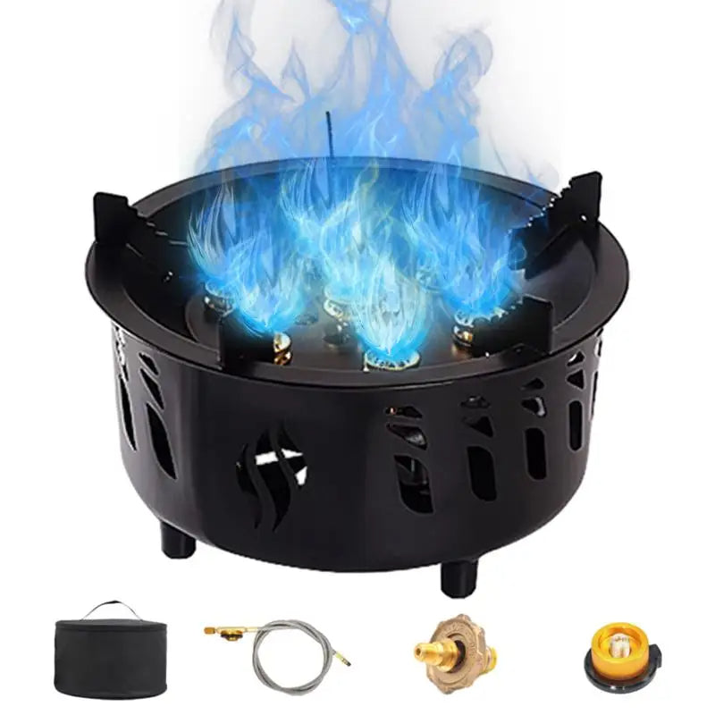 7-Core Camping Gas Stove with Carry Bag