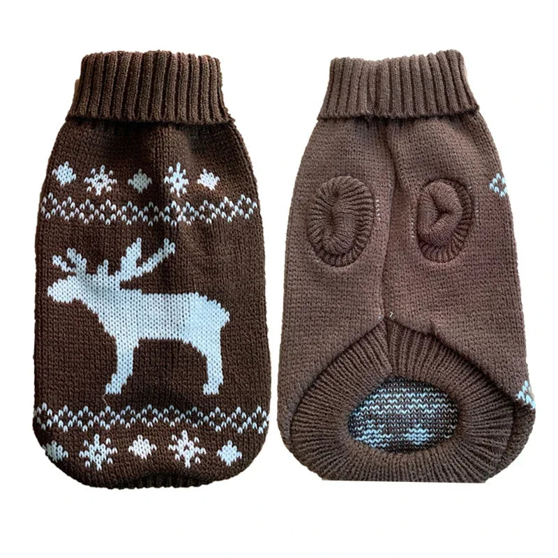 Knitted Winter Dog Sweater for Small & Medium Dogs