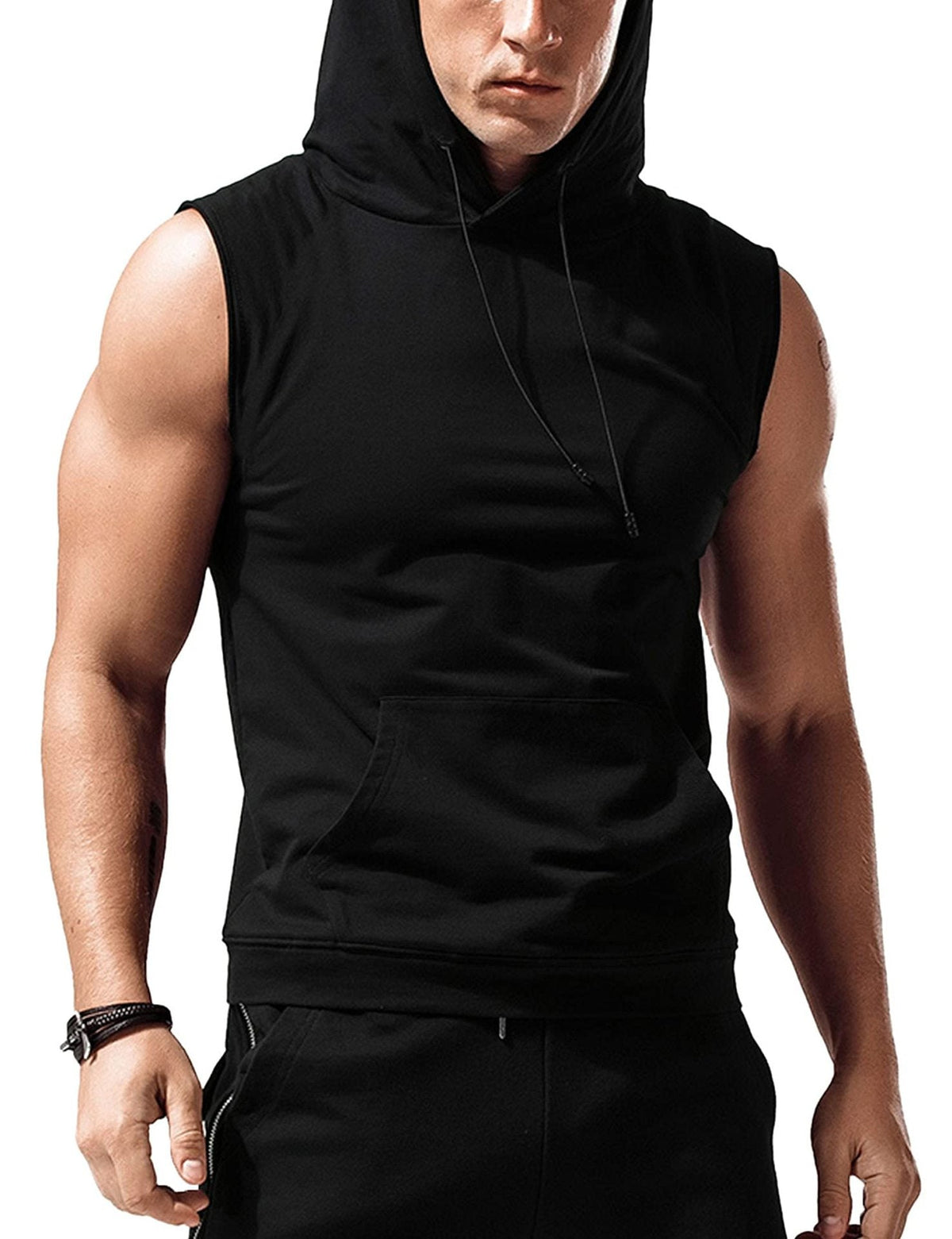 Men's Hooded Sleeveless Training Tank Top
