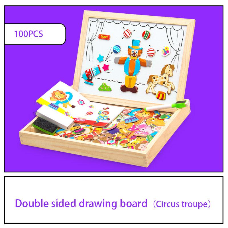 Magnetic Animal Puzzle & Drawing Board