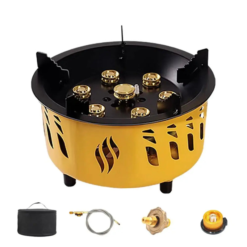 7-Core Camping Gas Stove with Carry Bag