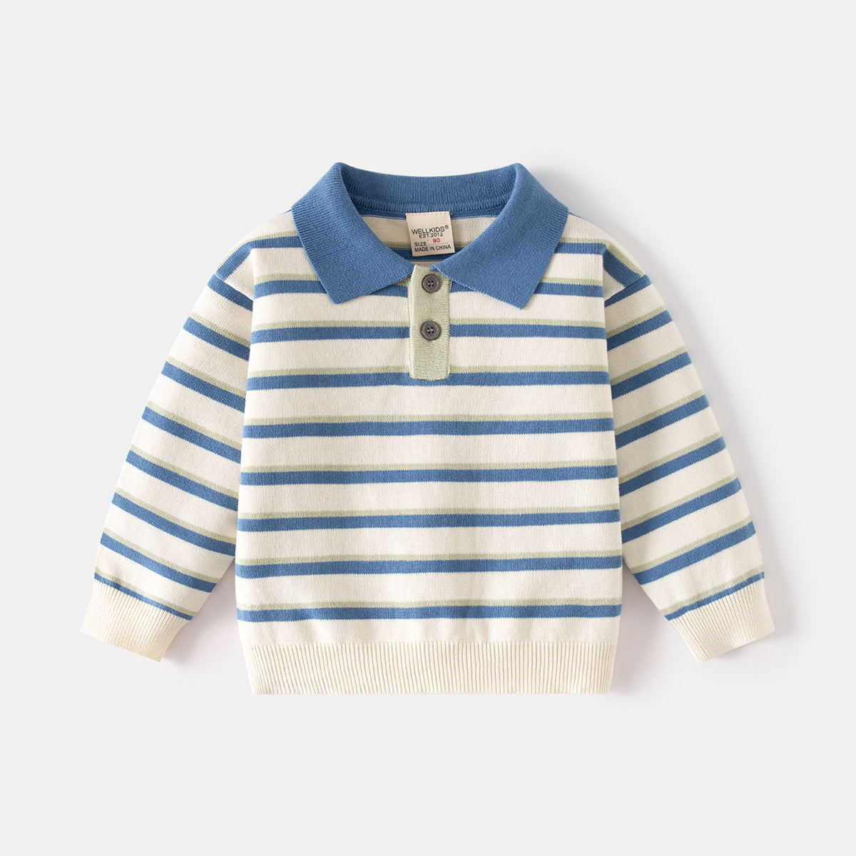 Kids’ Striped Turtleneck Sweater