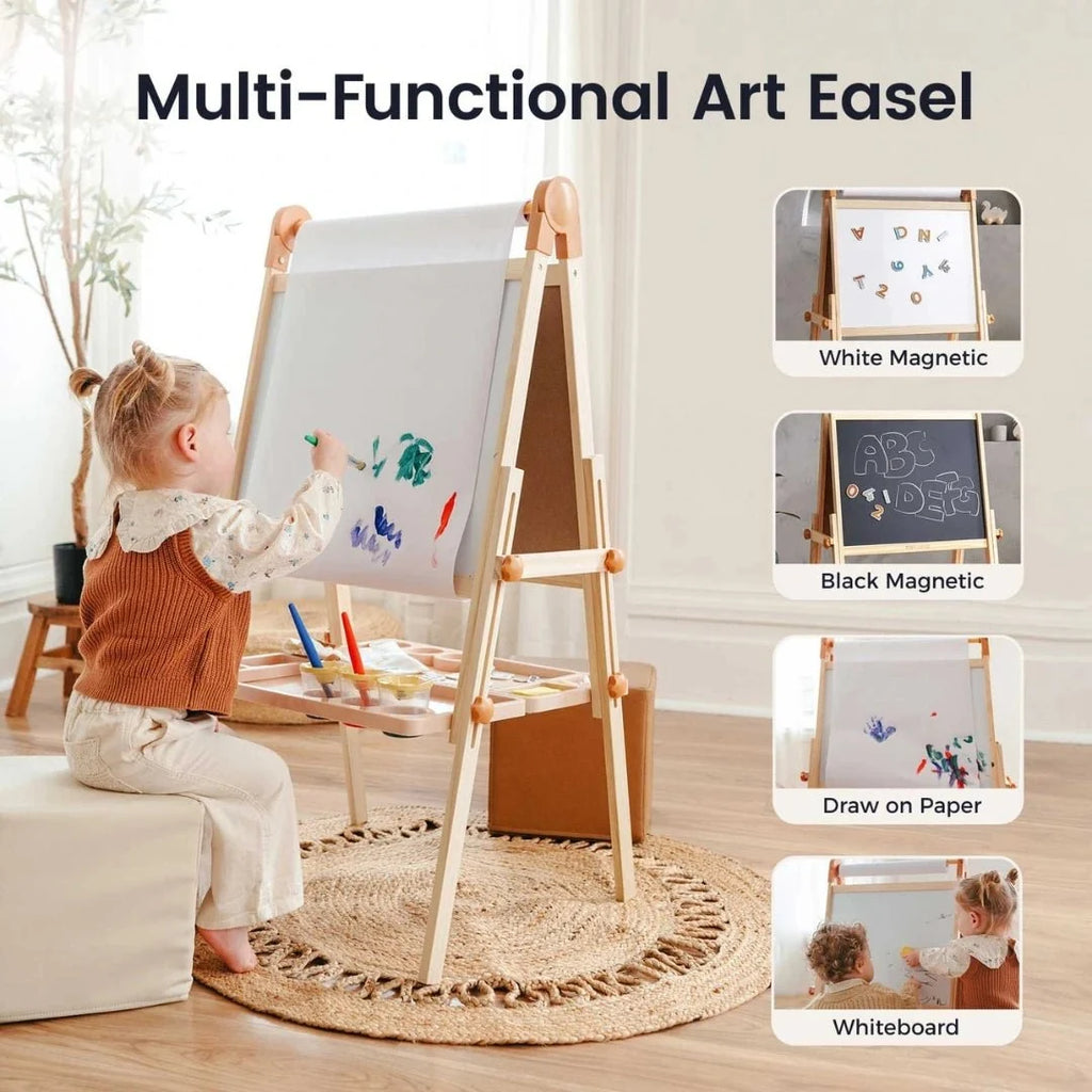 Tiny Land Caramel Magnitales Adjustable Double-Sided Kids' Easel